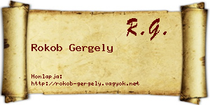Rokob Gergely névjegykártya